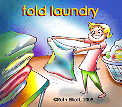 Folding laundry