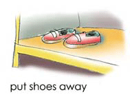 Put Away Shoes Clipart