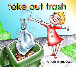 taking out trash
